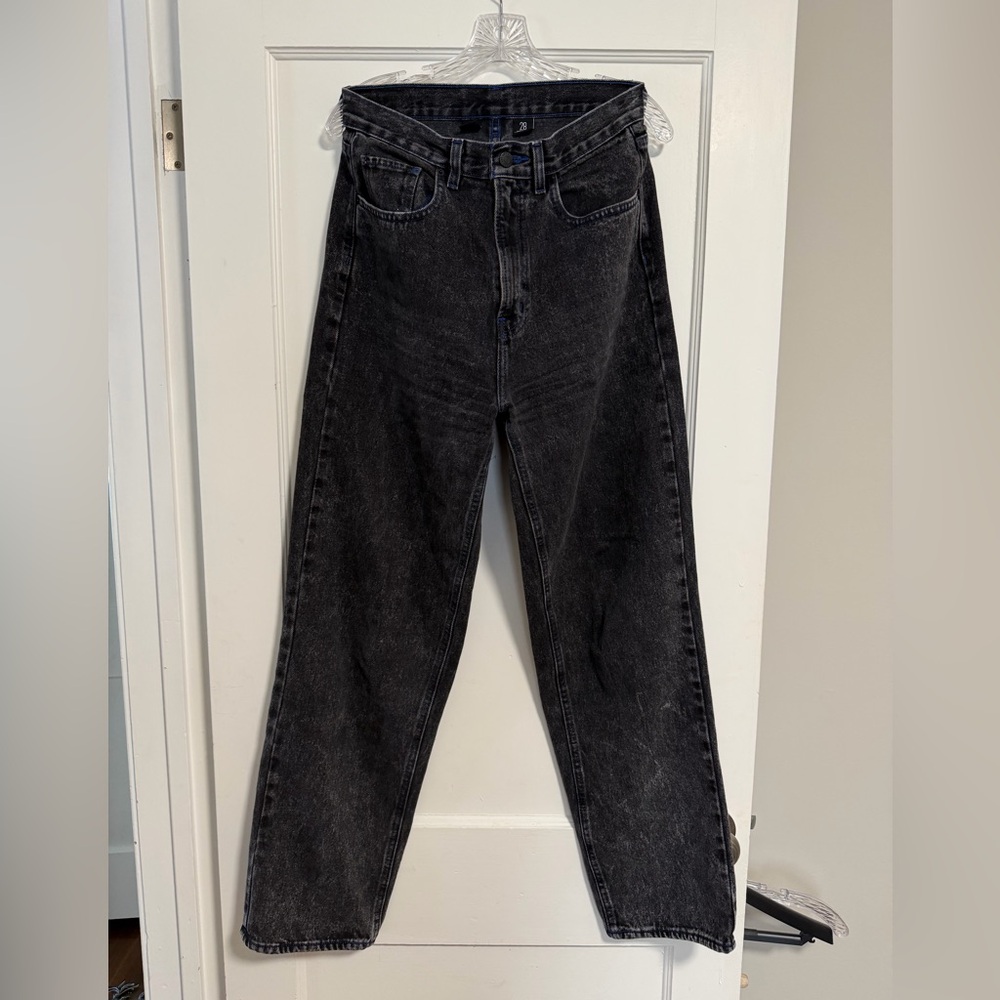 Women's Black Denim High Rise Baggy Jeans